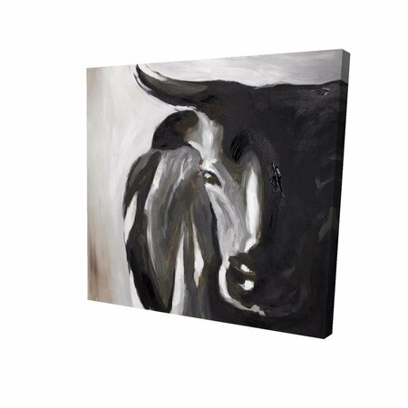 FONDO 16 x 16 in. Bull Head Closeup-Print on Canvas FO2790401